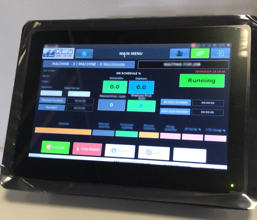 META Industrial Touch Screen Panel - Front View